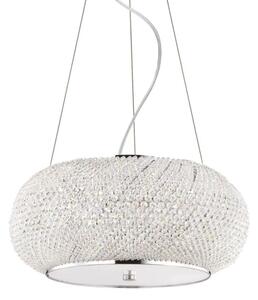 Lustră de cristal pe cablu Ideal Lux PASHA 6xE14/40W/230V d. 40 cm crom lucios