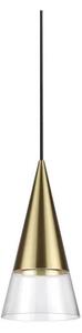 Lustră LED pe cablu Ideal Lux CONO 1xGU10/7W/230V d. 15 cm alamă