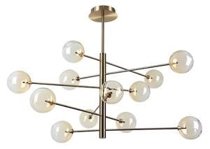 Lustră LED pe tijă Ideal Lux EQUINOXE 12xG4/2W/230V d. 128,1 cm alamă/fumuriu
