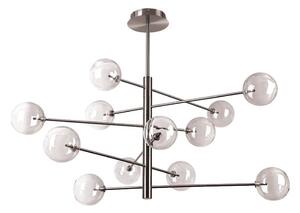 Lustră LED pe tijă Ideal Lux EQUINOXE 12xG4/2W/230V d. 128,1 cm crom/transparent