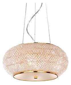 Lustră de cristal pe cablu Ideal Lux PASHA 6xE14/40W/230V d. 40 cm auriu