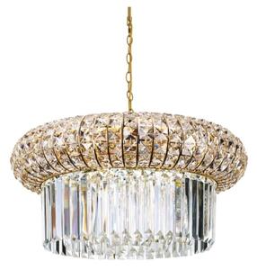 Lustră de cristal pe lanț Ideal Lux NABUCCO 12xE14/40W/230V d. 60 cm auriu