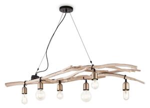 Lustră pe cablu Ideal Lux DRIFTWOOD 6xE27/60W/230V guava