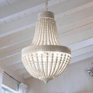 Lustră pe lanț Ideal Lux MONET 6xE14/40W/230V d. 50 cm cânepă/alb
