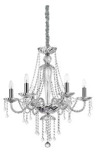 Lustră de cristal pe lanț Ideal Lux AMADEUS 6xE14/40W/230V d. 67 cm transparent