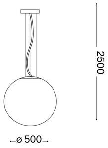 Lustră pe cablu Ideal Lux MAPA 1xE27/42W/230V d. 50 cm gri/fumuriu