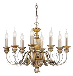 Lustră pe lanț Ideal Lux FIRENZE 8xE14/40W/230V d. 64 cm auriu