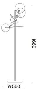 Lampadar LED Ideal Lux EQUINOXE 4xG4/2W/230V crom/transparent