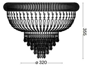 Plafonieră de cristal Ideal Lux DUBAI 3xE14/28W/230V d. 32 cm auriu