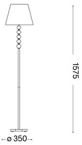 Lampadar de cristal Ideal Lux QUEEN 1xE27/60W/230V auriu
