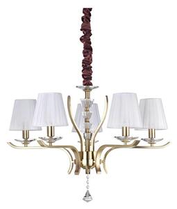 Lustră pe lanț Ideal Lux PEGASO 5xE14/28W/230V d. 72 cm auriu