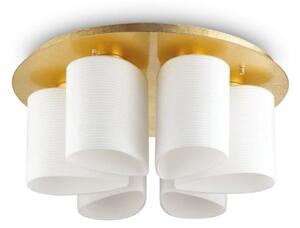 Plafonieră Ideal Lux DAISY 6xE27/52W/230V d. 60 cm auriu/alb