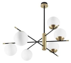 Lustră pe tijă Ideal Lux GOURMET 6xE14/28W/230V d. 100 cm auriu
