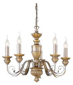 Lustră pe lanț Ideal Lux FIRENZE 5xE14/40W/230V d. 55 cm auriu