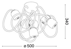 Lustră LED flexibilă aplicată Ideal Lux OCTOPUS 6xG9/3W/230V colorat