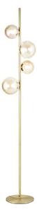 Ideal Lux - Lampă de podea LED PERLAGE 4xG9/3W/230V auriu/fumuriu