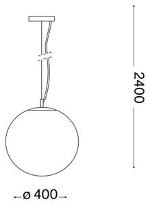 Lustră pe cablu Ideal Lux MAPA 1xE27/42W/230V d. 40 cm gri/fumuriu