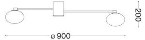 Lustră LED aplicată Ideal Lux HERMES 3xG9/3W/230V d. 90 cm alb