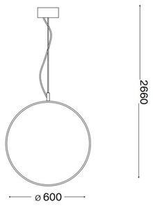 Lustră LED pe cablu Ideal Lux CIRCUS LED/33W/230V d. 60 cm CRI 90 negru