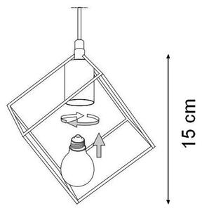 Lustră pe cablu Ideal Lux ICE 5xE27/60W/230V d. 50 cm alb