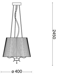 Lustră pe cablu Ideal Lux PEGASO 3xE14/28W/230V d. 40 cm auriu/alb