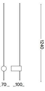 Aplică LED ESSENCE LED/20W/230V negru Ideal Lux