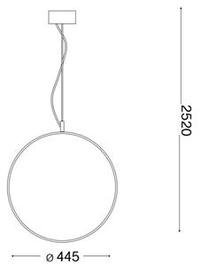 Lustră LED pe cablu Ideal Lux CIRCUS LED/29W/230V d. 44 cm CRI 90 negru