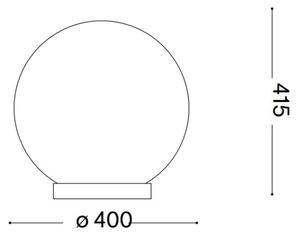 Lampă de masă Ideal Lux CARTA 1xE27/25W/230V d. 40 cm alb