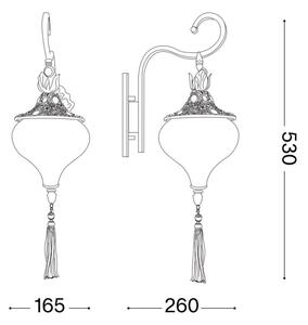 Lampă de perete Ideal Lux HAREM 1xE27/42W/230V alamă