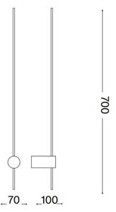 Aplică LED ESSENCE LED/11W/230V negru Ideal Lux