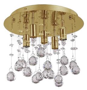 Plafonieră LED de cristal Ideal Lux MOONLIGHT 5xG9/3W/230V d. 26 cm auriu