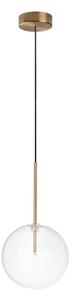 Lustră LED pe cablu Ideal Lux EQUINOXE 1xG4/2W/230V d. 20 cm alamă/transparent