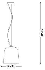 Lustră pe cablu Ideal Lux BISTRO 1xE27/60W/230V d. 24 cm fumuriu