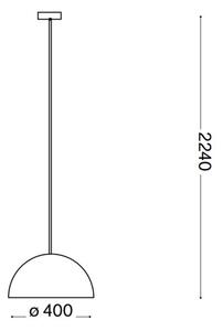 Lustră pe cablu Ideal Lux FOLK 1xE27/60W/230V d. 40 cm maro