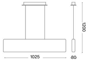 Ideal Lux - Lustră LED suspendată pe cablu DESK LED/32W/230V 102,5 cm CRI 90 alb
