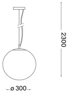 Lustră pe cablu Ideal Lux MAPA 1xE27/42W/230V d. 30 cm auriu/fumuriu