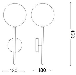 Lampă LED de perete Ideal Lux EQUINOXE 1xG4/2W/230V crom/fumuriu