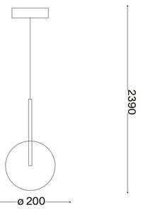 Lustră LED pe cablu Ideal Lux EQUINOXE 1xG4/2W/230V d. 20 cm alamă/transparent