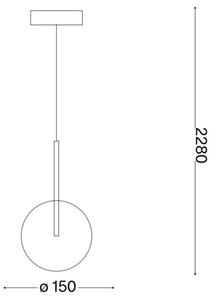 Lustră LED pe cablu Ideal Lux EQUINOXE 1xG4/2W/230V d. 15 cm crom/transparent