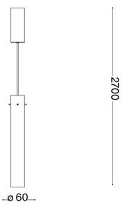 Lustră LED pe cablu Ideal Lux FLAM LED/10W/230V d. 6 cm CRI 90 gri