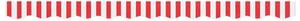 Pânză de rezervă fald copertină, roșu și alb 3 m dungi