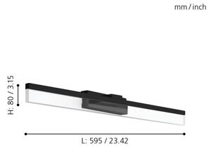 Aplică LED pentru oglindă de baie Eglo 780432 YANGUAS LED/11W/230V 59,5 cm IP44