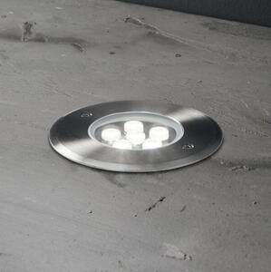 Corp de iluminat LED pentru căi de acces Ideal Lux FLOOR LED/6W/230V d. 12 cm CRI 90 IP67 crom
