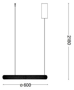 Lustră LED pe cablu Ideal Lux MIRACLE LED/37W/230V d. 60 cm CRI 90 crom mat