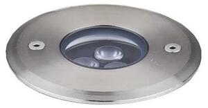 Corp de iluminat LED pentru căi de acces Ideal Lux FLOOR LED/3W/230V d. 9 cm CRI 90 IP67 crom