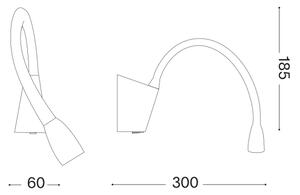 Veioză LED flexibilă Ideal Lux GOOSE LED/3W/230V CRI 90 alb