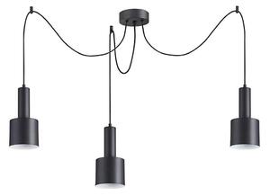 Lustră pe cablu Ideal Lux HOLLY 3xE27/60W/230V negru păianjen
