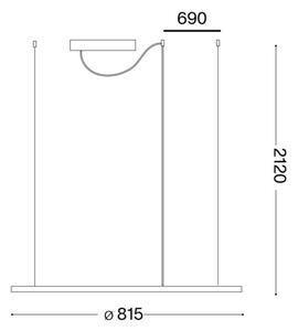 Lustră LED pe cablu Ideal Lux HULAHOOP LED/39W/230V 3000K d. 81,5 cm CRI 90 alb