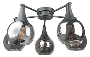 Lustră aplicată STAR 5xE27/60W/230V negru/negru fumuriu
