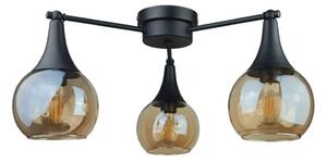 Lustră aplicată STAR 3xE27/60W/230V negru/bej fumuriu